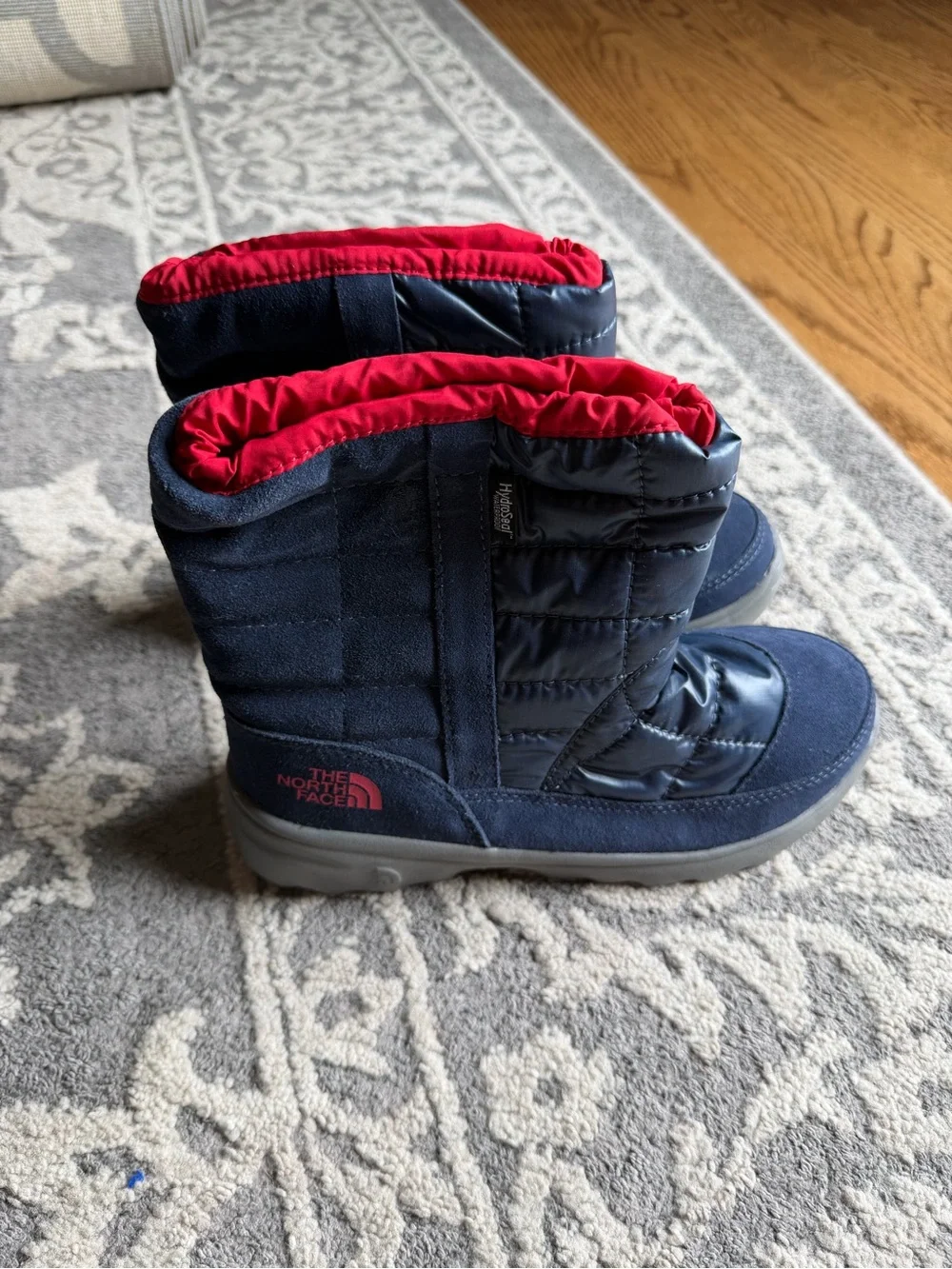The North Face Kids Navy Boots with Red Trim